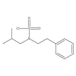 N-(2-methylpropyl)-N-(2-phenylethyl)sulfamoyl chloride结构式