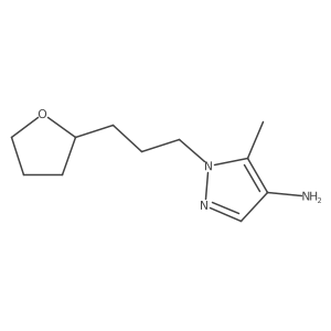 5-methyl-1-[3-(oxolan-2-yl)propyl]-1H-pyrazol-4-amine结构式