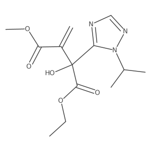 1-ethyl 4-methyl 2-hydroxy-3-methylidene-2-[1-(propan-2-yl)-1H-1,2,4-triazol-5-yl]butanedioate Structure