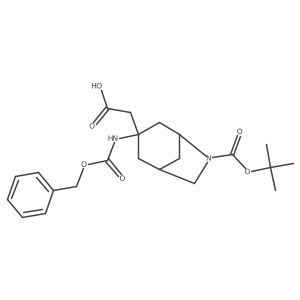 2-(3-{[(Benzyloxy)carbonyl]amino}-6-[(tert-butoxy)carbonyl]-6-azabicyclo[3.2.1]octan-3-yl)acetic acid Structure