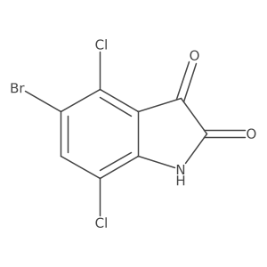 5-Bromo-4,7-dichloroindoline-2,3-dione结构式