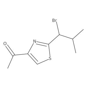 1-[2-(1-Bromo-2-methylpropyl)-1,3-thiazol-4-yl]ethan-1-one Structure