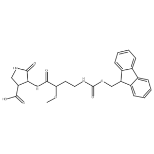 4-[4-({[(9H-fluoren-9-yl)methoxy]carbonyl}amino)-2-methoxybutanamido]-5-oxopyrrolidine-3-carboxylic acid结构式