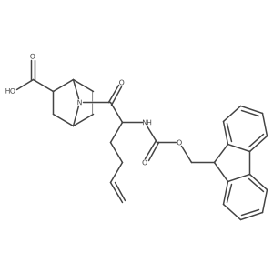 7-[2-({[(9H-fluoren-9-yl)methoxy]carbonyl}amino)hex-5-enoyl]-7-azabicyclo[2.2.1]heptane-2-carboxylic acid结构式