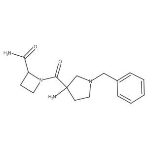 1-(3-Amino-1-benzylpyrrolidine-3-carbonyl)azetidine-2-carboxamide结构式