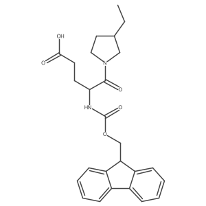 5-(3-ethylpyrrolidin-1-yl)-4-({[(9H-fluoren-9-yl)methoxy]carbonyl}amino)-5-oxopentanoic acid Structure