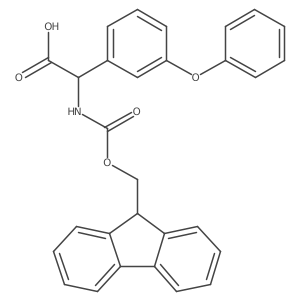 2-({[(9H-fluoren-9-yl)methoxy]carbonyl}amino)-2-(3-phenoxyphenyl)acetic acid结构式