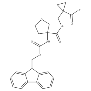 1-({[3-({[(9H-fluoren-9-yl)methoxy]carbonyl}amino)oxolan-3-yl]formamido}methyl)cyclopropane-1-carboxylic acid Structure