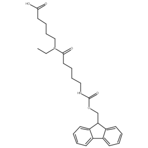 5-[N-ethyl-5-({[(9H-fluoren-9-yl)methoxy]carbonyl}amino)pentanamido]pentanoic acid Structure