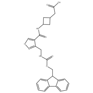 2-(3-{3-[({[(9H-fluoren-9-yl)methoxy]carbonyl}amino)methyl]-1,2-oxazole-4-amido}cyclobutyl)acetic acid Structure