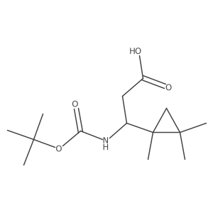3-{[(Tert-butoxy)carbonyl]amino}-3-(1,2,2-trimethylcyclopropyl)propanoic acid结构式