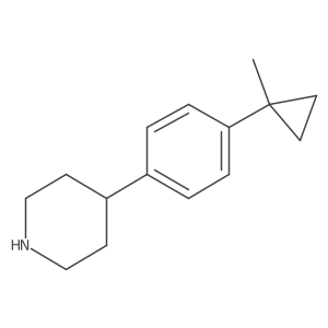 4-[4-(1-Methylcyclopropyl)phenyl]piperidine结构式