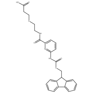 3-(2-{[6-({[(9H-fluoren-9-yl)methoxy]carbonyl}amino)pyridin-2-yl]formamido}ethoxy)propanoic acid结构式