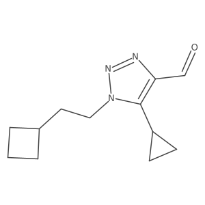 1-(2-cyclobutylethyl)-5-cyclopropyl-1H-1,2,3-triazole-4-carbaldehyde结构式