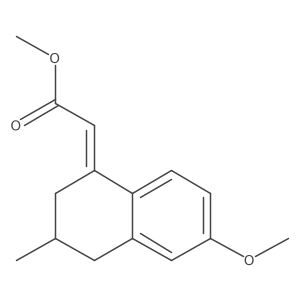 methyl 2-[(1E)-6-methoxy-3-methyl-1,2,3,4-tetrahydronaphthalen-1-ylidene]acetate Structure