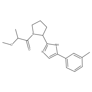 2-Methoxy-1-(2-(4-(m-tolyl)-1H-imidazol-2-yl)pyrrolidin-1-yl)propan-1-one结构式