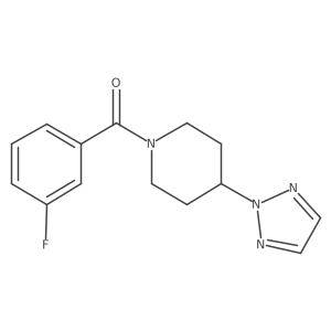 (4-(2H-1,2,3-triazol-2-yl)piperidin-1-yl)(3-fluorophenyl)methanone Structure