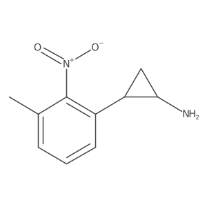 rac-(1R,2S)-2-(3-methyl-2-nitrophenyl)cyclopropan-1-amine结构式