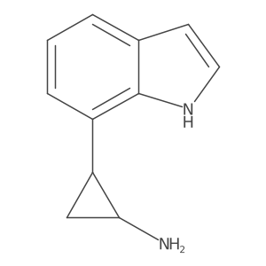 rac-(1R,2S)-2-(1H-indol-7-yl)cyclopropan-1-amine结构式