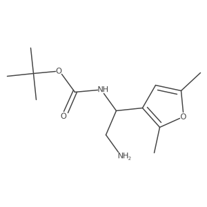 tert-butyl N-[2-amino-1-(2,5-dimethylfuran-3-yl)ethyl]carbamate Structure