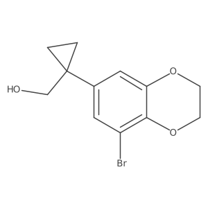 [1-(8-Bromo-2,3-dihydro-1,4-benzodioxin-6-yl)cyclopropyl]methanol结构式