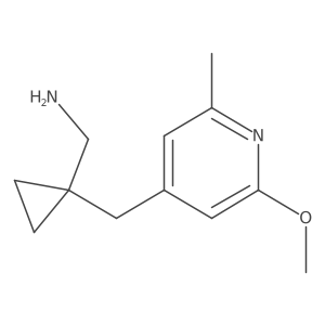 {1-[(2-Methoxy-6-methylpyridin-4-yl)methyl]cyclopropyl}methanamine Structure