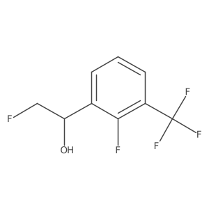 2-Fluoro-1-[2-fluoro-3-(trifluoromethyl)phenyl]ethan-1-ol结构式