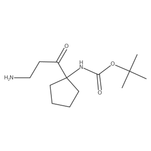 tert-butyl N-[1-(3-aminopropanoyl)cyclopentyl]carbamate结构式