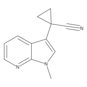 1-{1-methyl-1H-pyrrolo[2,3-b]pyridin-3-yl}cyclopropane-1-carbonitrile结构式