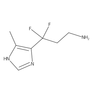 3,3-difluoro-3-(4-methyl-1H-imidazol-5-yl)propan-1-amine结构式