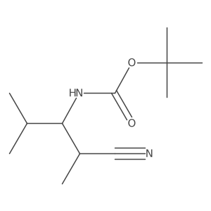 tert-butyl N-(1-cyano-1,3-dimethylbutan-2-yl)carbamate结构式