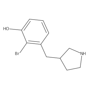 2-Bromo-3-[(pyrrolidin-3-yl)methyl]phenol Structure