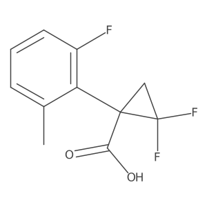 2,2-Difluoro-1-(2-fluoro-6-methylphenyl)cyclopropane-1-carboxylic acid Structure