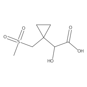 2-Hydroxy-2-[1-(methanesulfonylmethyl)cyclopropyl]acetic acid结构式