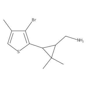 [3-(3-Bromo-4-methylthiophen-2-yl)-2,2-dimethylcyclopropyl]methanamine Structure
