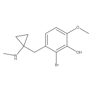 2-Bromo-6-methoxy-3-{[1-(methylamino)cyclopropyl]methyl}phenol Structure
