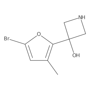 3-(5-Bromo-3-methylfuran-2-yl)azetidin-3-ol Structure