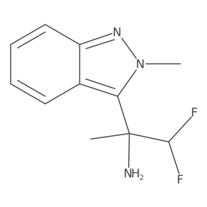 1,1-difluoro-2-(2-methyl-2H-indazol-3-yl)propan-2-amine结构式