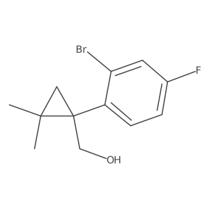 [1-(2-Bromo-4-fluorophenyl)-2,2-dimethylcyclopropyl]methanol Structure