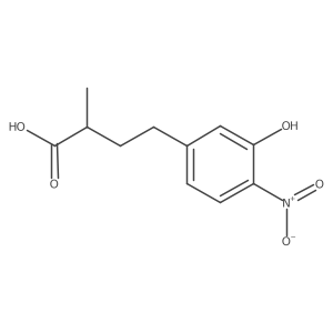 4-(3-Hydroxy-4-nitrophenyl)-2-methylbutanoic acid Structure