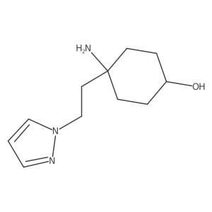 4-amino-4-[2-(1H-pyrazol-1-yl)ethyl]cyclohexan-1-ol结构式