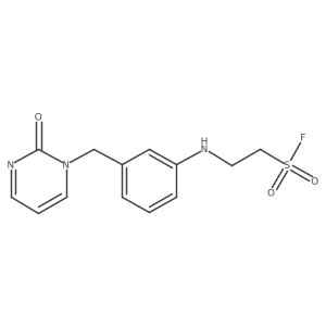 2-[3-[(2-Oxopyrimidin-1-yl)methyl]anilino]ethanesulfonyl fluoride结构式
