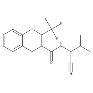 (2R,3R)-N-[(1R)-1-Cyano-2-methylpropyl]-2-(trifluoromethyl)-3,4-dihydro-2H-chromene-3-carboxamide Structure