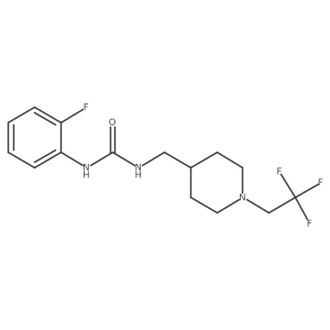 1-(2-Fluorophenyl)-3-{[1-(2,2,2-trifluoroethyl)piperidin-4-yl]methyl}urea结构式