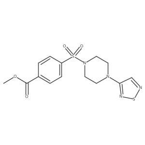 Methyl 4-((4-(1,2,5-thiadiazol-3-yl)piperazin-1-yl)sulfonyl)benzoate Structure