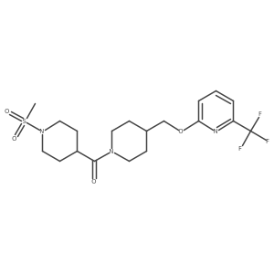 2-{[1-(1-Methanesulfonylpiperidine-4-carbonyl)piperidin-4-yl]methoxy}-6-(trifluoromethyl)pyridine Structure