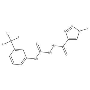 1-methyl-N-({[3-(trifluoromethyl)phenyl]carbamothioyl}amino)-1H-1,2,3-triazole-4-carboxamide Structure
