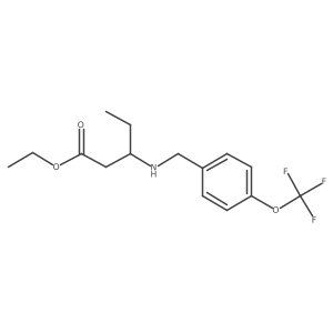 Ethyl 3-({[4-(trifluoromethoxy)phenyl]methyl}amino)pentanoate Structure