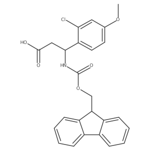 3-(2-chloro-4-methoxyphenyl)-3-({[(9H-fluoren-9-yl)methoxy]carbonyl}amino)propanoic acid结构式
