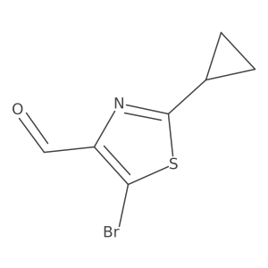 5-Bromo-2-cyclopropyl-1,3-thiazole-4-carbaldehyde Structure
